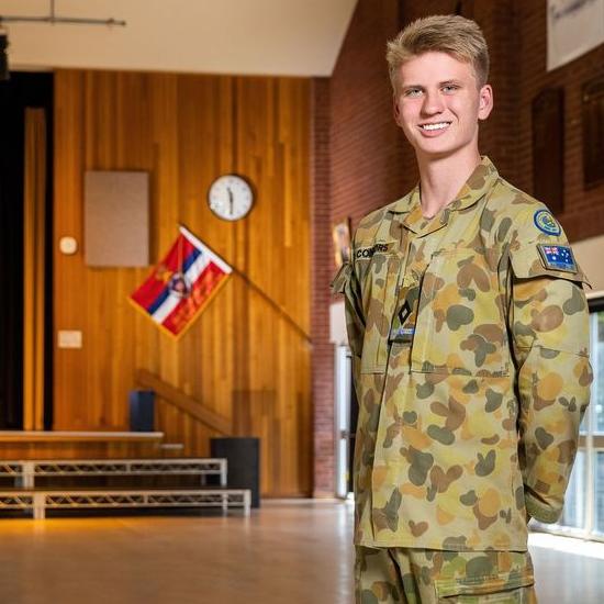 Rory O’Connor, Cadet Senior Under Officer at Pittwater House, Collaroy, in 2023. Picture: Supplied