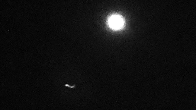 Jamie Dyson believes he found a UFO and caught it on camera from his driveway in Wulagi. Picture: Jamie Dyson