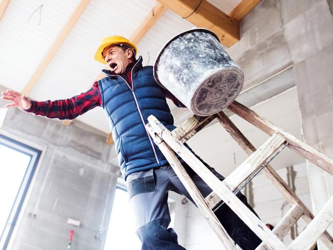 One man<b/>twice claimed for falling off a ladder and being hit by a falling beam by using names of employers he didn’t work for. Picture: iStock