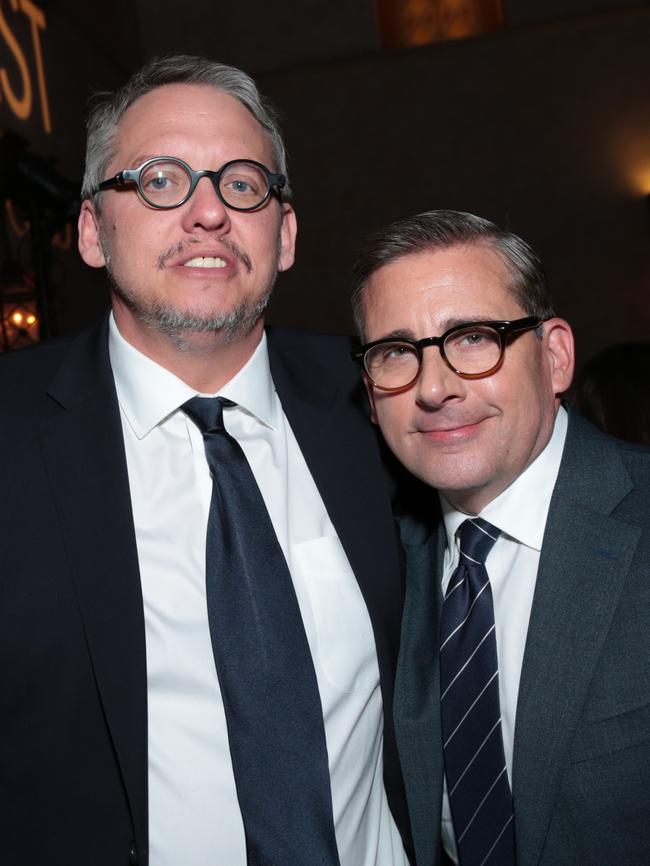 Carell with writer-director Adam McKay — the pair have been friends and colleagues since the early days of their career in Chicago. Picture: Alex J Berliner