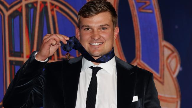 Ollie Wines with the Brownlow Medal. Picture: Getty Images