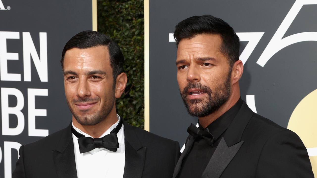 Martin (R) and his husband, Jwan Yosef. Picture: Frederick M. Brown/Getty