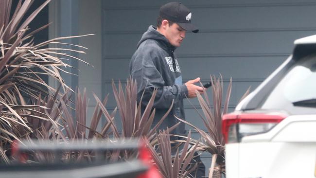 Penrith’s Nathan Cleary leaves his home on Wednesday Picture: Damian Shaw