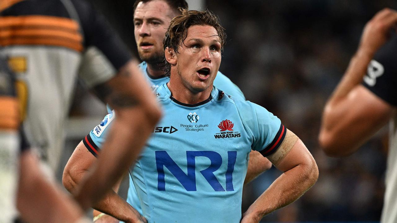 Michael Hooper in action this month or the Waratahs.