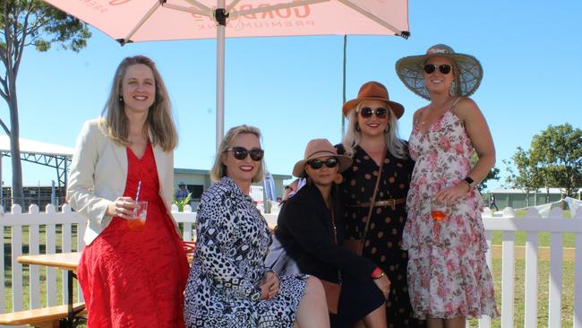 POP UP POLO BUNDABERG 2021: Sarah Bryant, Nadia Row, Alina Leslie, Tammy Jones and Alicia Kohn at the polo.