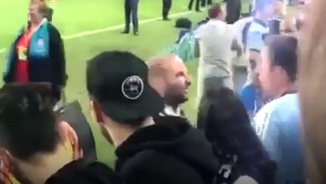 George Calombaris assaulted a teenager during the A-League grand final.