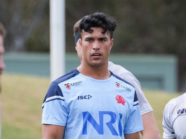 Joseph-Aukuso Suaalii trains with the Wallabies in Canberra. Photo by Rugby Australia