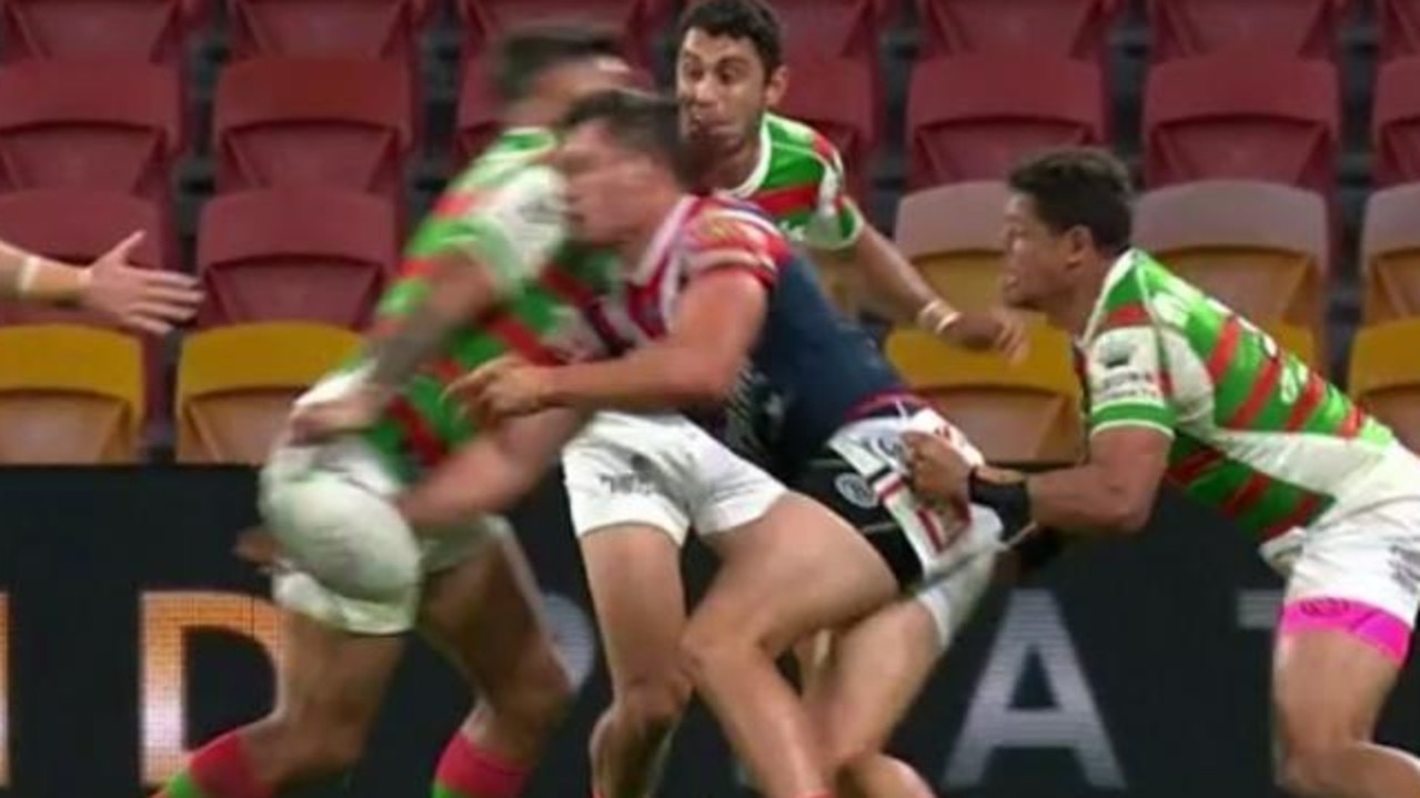 The Book of Feuds turned very ugly with Latrell Mitchell’s hit on Joey Manu.