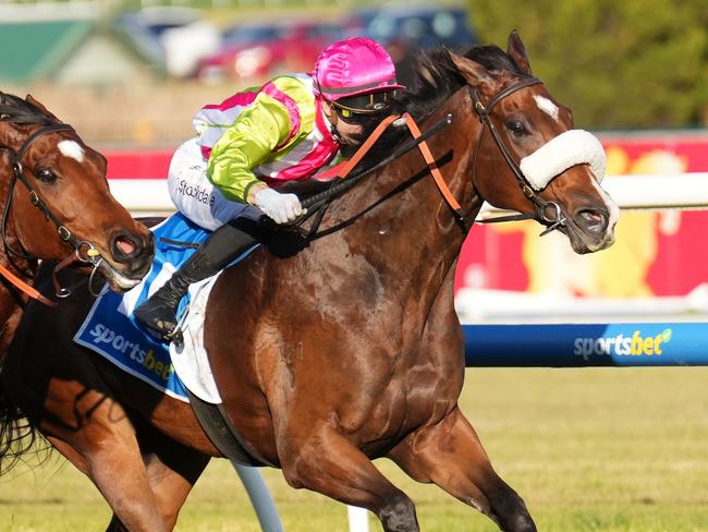 Marble Nine ridden by Thomas Stockdale wins the Sportsbet Get On Extra Handicap at Caulfield Racecourse on July 13, 2024 in Caulfield, Australia. (Photo by Scott Barbour/Racing Photos via Getty Images)