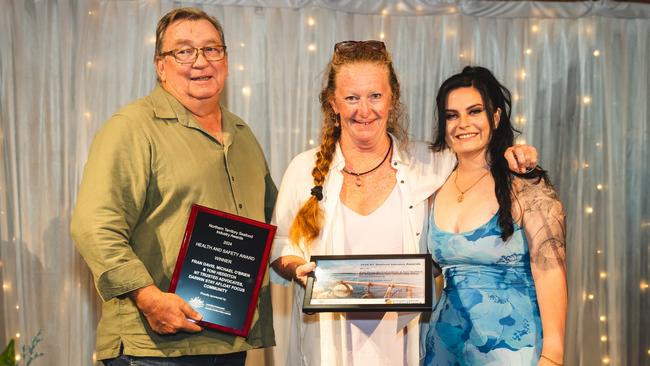 Health and Safety Award L to R Michael O'Brien, Fran Davis and Toni Hedditch.