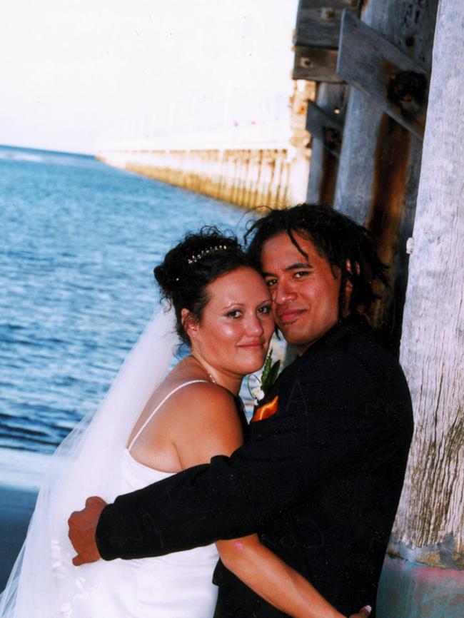 Stacey Smith and Aisoli Tanuvasa married at the Kondari Resort in Hervey Bay on March 28, 2004.