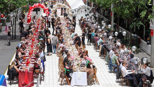 American-inspired dining event - Open for Lunch, George Street Hoedownn - pictured last year.