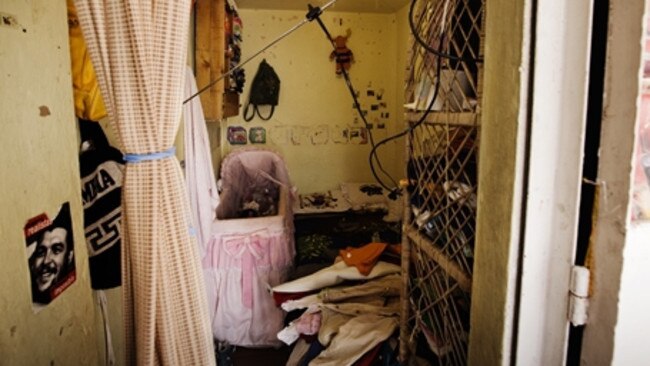 Inside one of the rooms at the Bogota prison. Picture: CICR