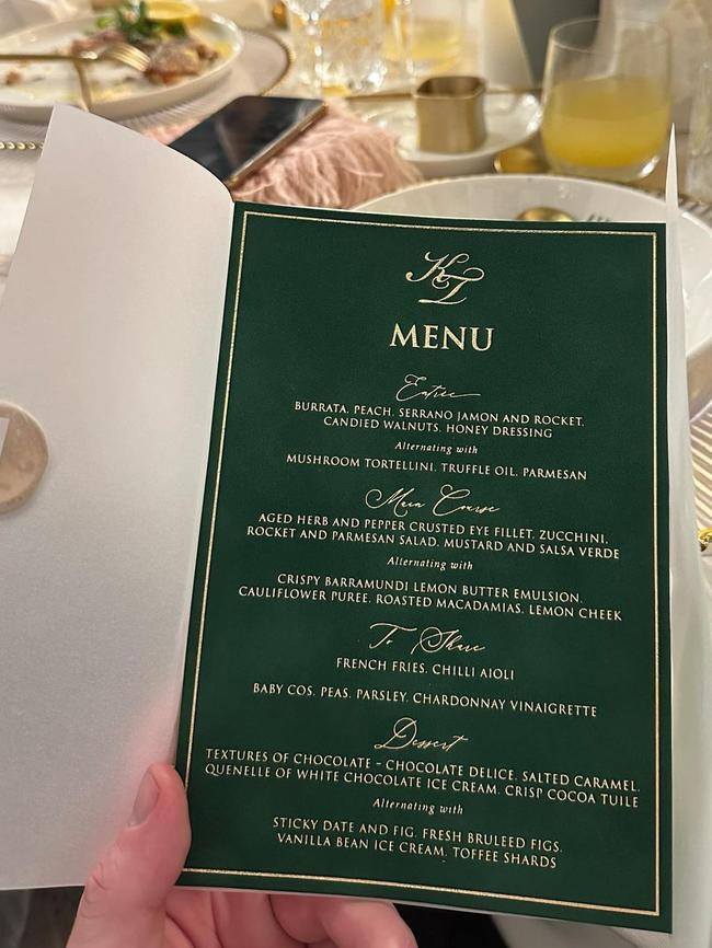 The food and catering alone cost a whopping $100,000. Picture: Instagram