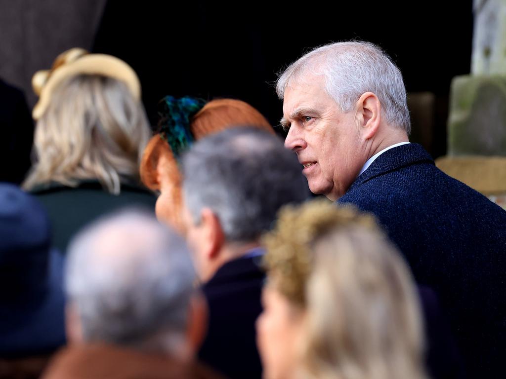 Prince Andrew at the Christmas service at Sandringham last December. Picture: Getty Images