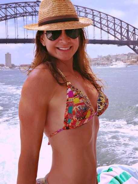Michelle Bridges enjoys a sunny day on Sydney’s famous harbour. Picture: Instagram