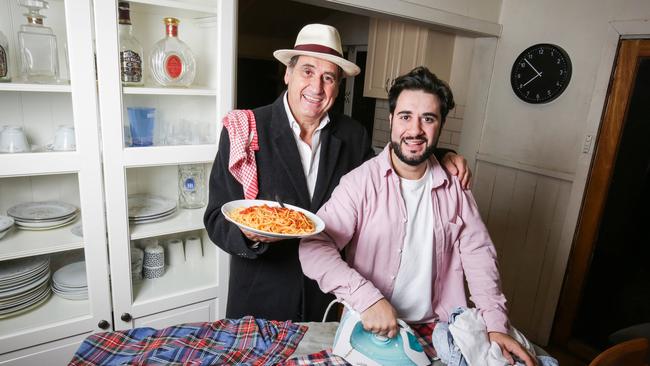 Radio newsreader Tony Tardio and his 29-year-old son Damian live together. Picture: Nicole Cleary