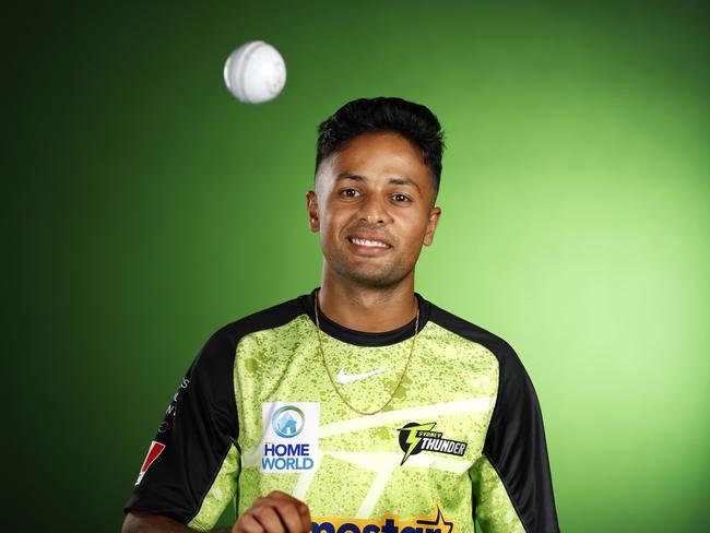 Tanveer Sangha of the Sydney Thunder during a portrait session at Cricket Central for the Big Bash League media content day. Photo by Phil Hillyard (Image Supplied for Editorial Use only - **NO ON SALES** - Â©Phil Hillyard )