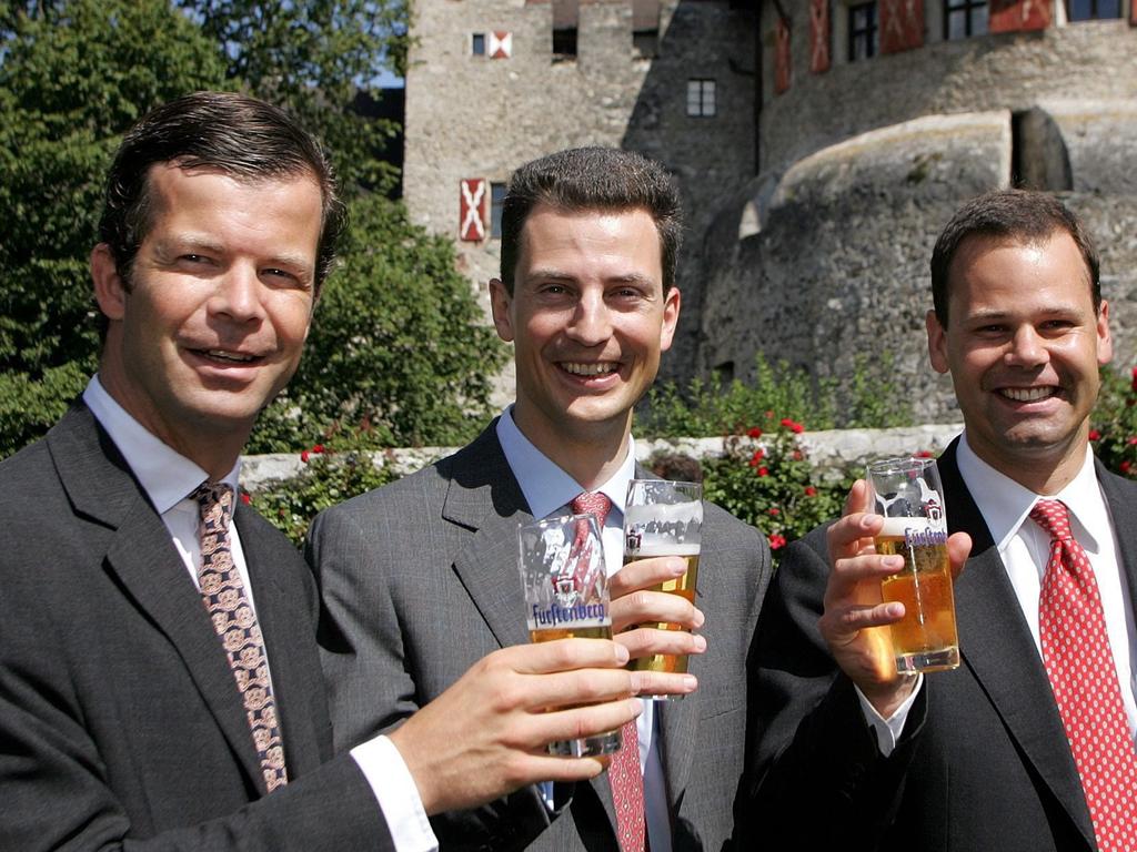 Prince Constantin (right) has passed away. Picture: Arno Balzarini/EPA/Shutterstock