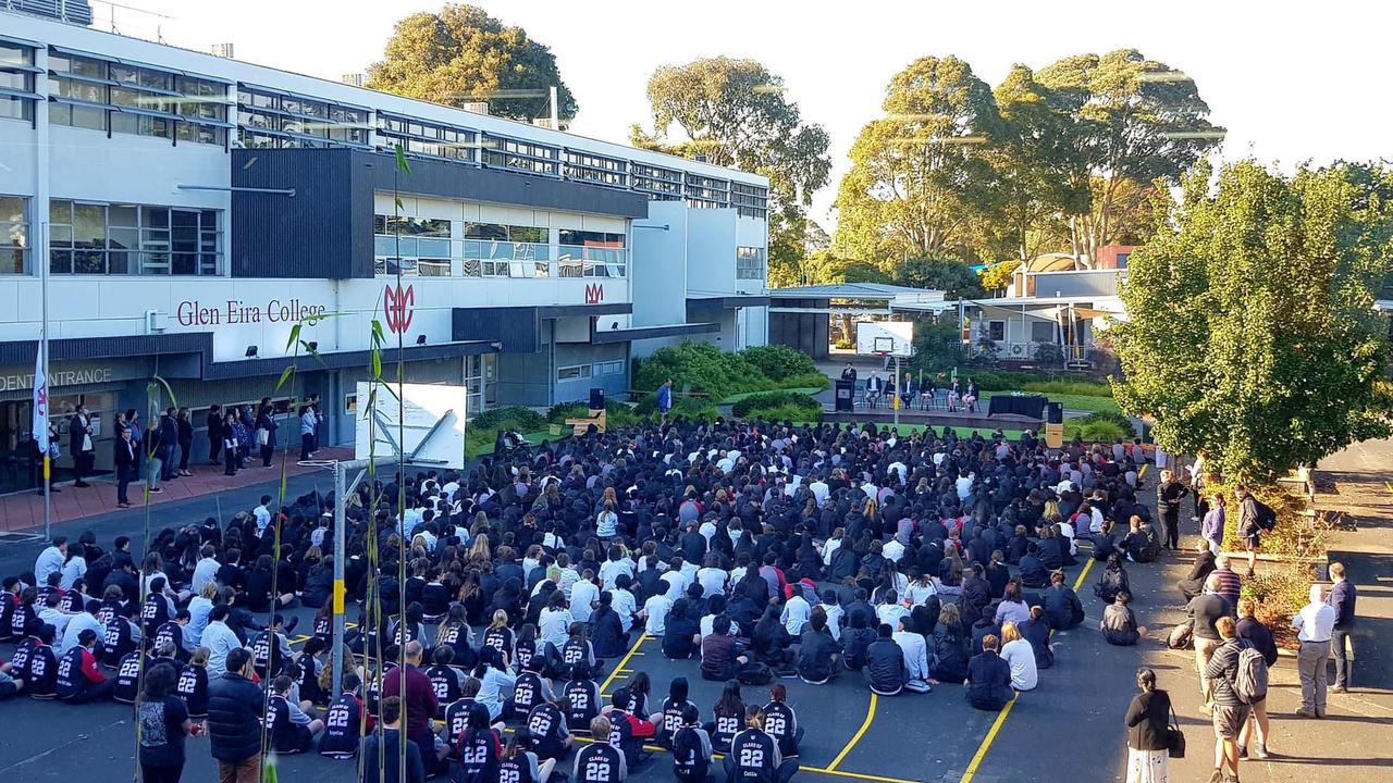 Glen Eira College, understood to be the year 9 student’s school, said the incident was a ‘horrible situation’. Picture: Facebook