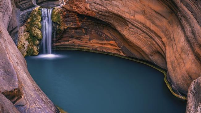 Natural spa pool located at Hamersley Gorge, Karijini National Park.