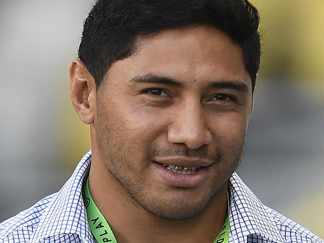 TOWNSVILLE, AUSTRALIA - MARCH 20: Jason Taumalolo of the Cowboys looks on before the start of the round two NRL match between the North Queensland Cowboys and the St George Illawarra Dragons at QCB Stadium, on March 20, 2021, in Townsville, Australia. (Photo by Ian Hitchcock/Getty Images)