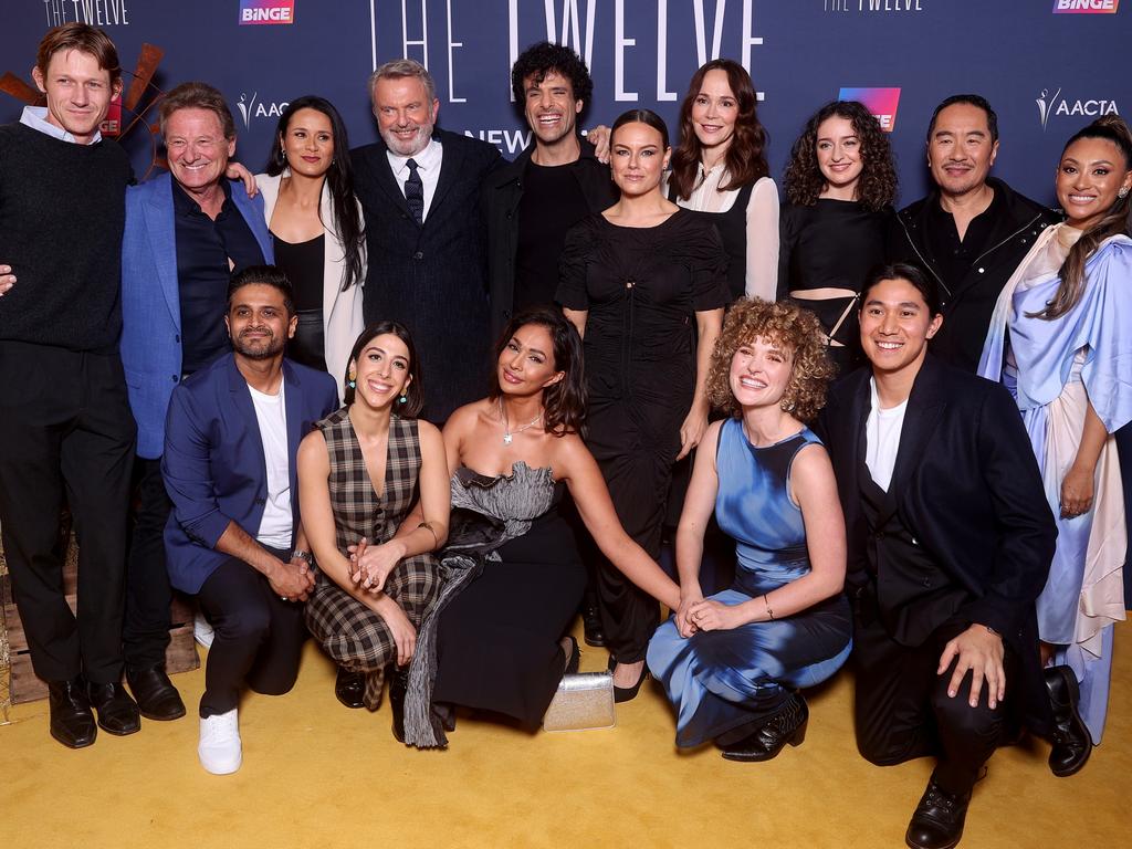 Neill and O’Connor with the Season 2 cast. Picture: Brendon Thorne/Getty Images