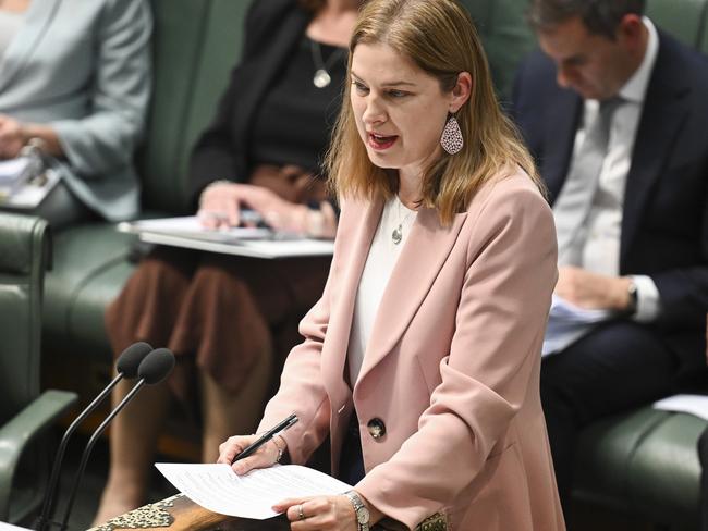 CANBERRA, Australia - NewsWire Photos - August 12, 2024: Minister for Agriculture, Fisheries and Forestry of Australia, Julie Collins during Question Time at Parliament House in Canberra. Picture: NewsWire / Martin Ollman