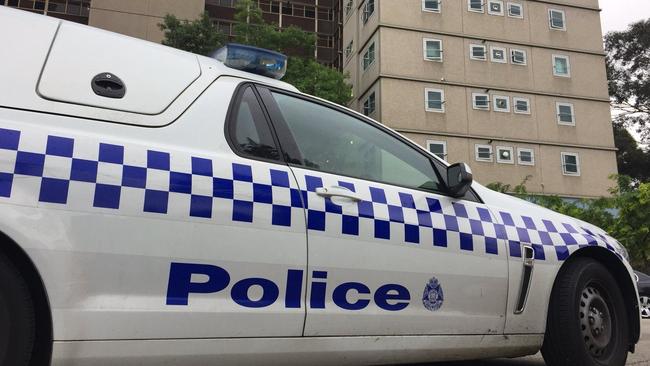 Police have been called to the public housing apartment complex in Park St in South Melbourne once before this week. Picture: Tamsin Rose