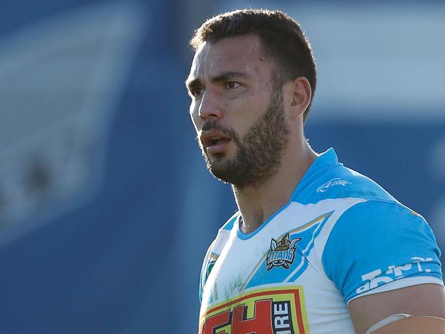 SYDNEY, AUSTRALIA - JUNE 16:  Ryan James of the Titans looks on during the round 15 NRL match between the Canterbury Bulldogs and the Gold Coast Titans at Belmore Sports Ground on June 16, 2018 in Sydney, Australia.  (Photo by Jason McCawley/Getty Images)