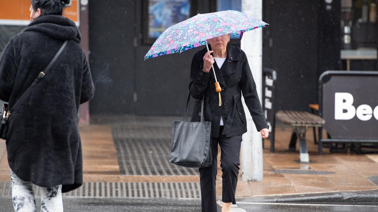 Wet weather hits Geelong. Picture: Brad Fleet