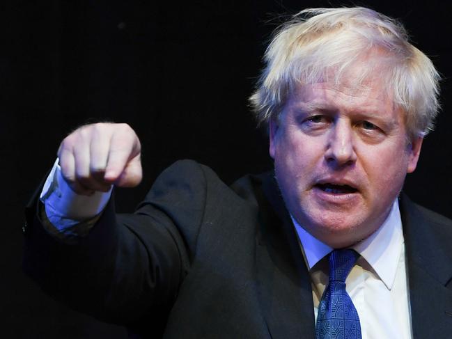 British Conservative Party politician Boris Johnson gives a speech during a fringe event on the sidelines of the third day of the Conservative Party Conference 2018 at the International Convention Centre in Birmingham, on October 2, 2018. (Photo by Paul ELLIS / AFP)