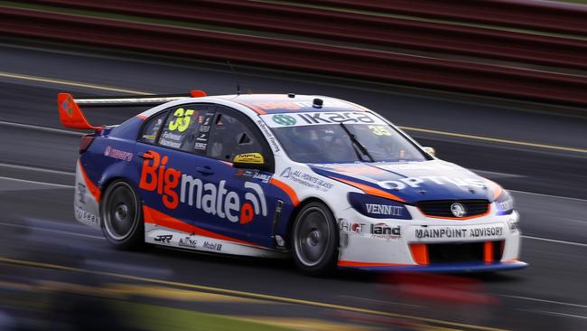 Todd Hazelwood in his Commodore. Picture: AAP Image