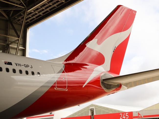 27/10/16 Qantas CEO Alan Joyce pictured with the new Qantas logo. Picture Renee Nowytarger / The Australian