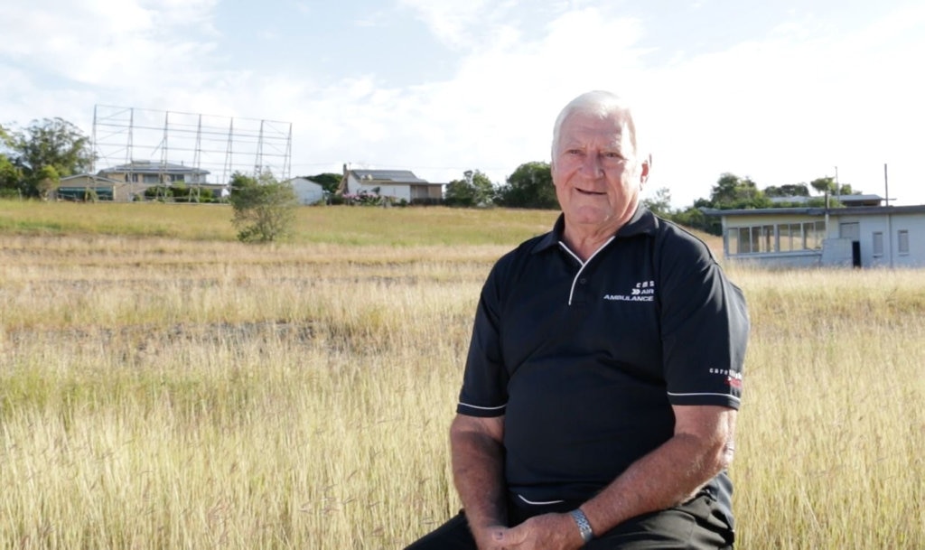 GOOD TIMES: Former Scottish Drive-in owner Mick Venardos at the old site at Monkland. Picture: Contributed