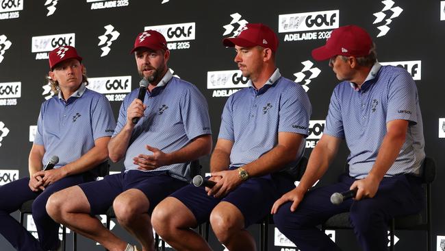 Ripper GC members Cam Smith, Marc Leishman, Lucas Herbert and Matt Jones delighted in the Australian Open change. (Photo by Sarah Reed/Getty Images)