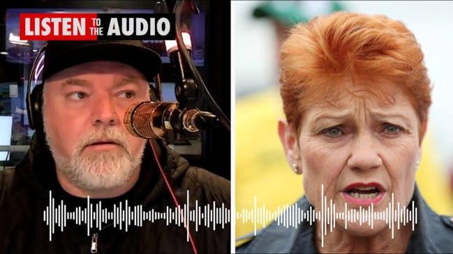 Pauline Hanson's anti-vax views bleeped on live radio show