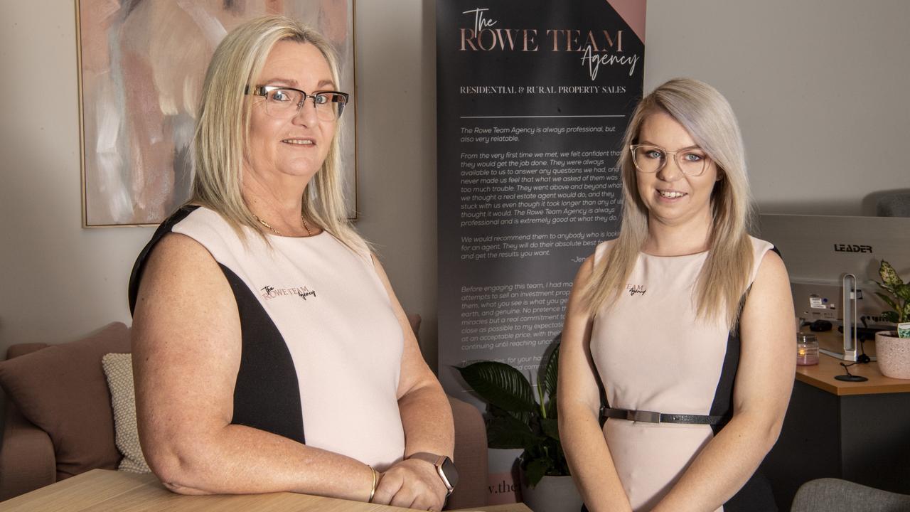 MORE THAN NUMBERS: Celebrating one year in business are The Rowe Team Agency owner Joanne Rowe (left) and Isabel Rowe. Pic: Nev Madsen.