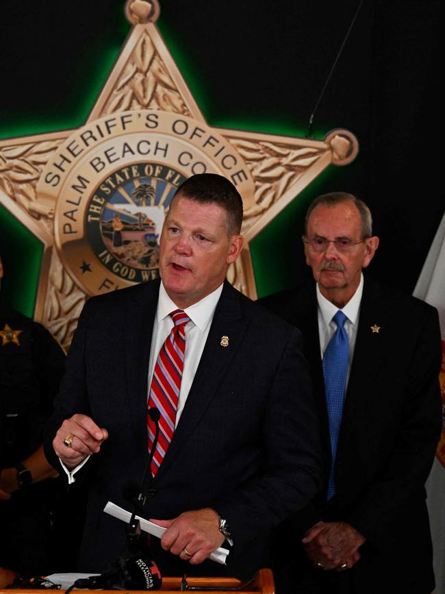 US Secret Service Acting Director Ronald Rowe Jr. speaks during a news conference about the attempted assassination at the Palm Beach County Sheriff's Office. Picture: AFP