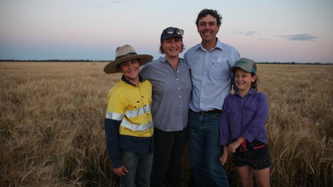 Stuart and Lyndall Tighe with their children George, 12 and Agnes, 9. Picture: Georgie Poole