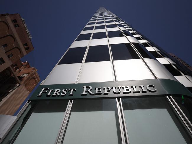 A First Republic Bank office in San Francisco, California. (Photo by JUSTIN SULLIVAN / GETTY IMAGES NORTH AMERICA / Getty Images via AFP)