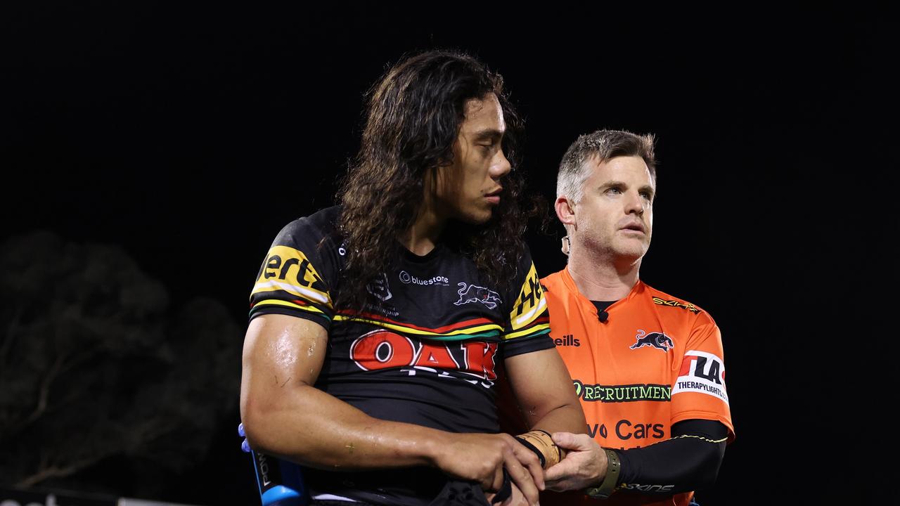 The Panthers suddenly look beatable after Jarome Luai dislocated his shoulder on Thursday night. Picture; Mark Metcalfe/Getty Images