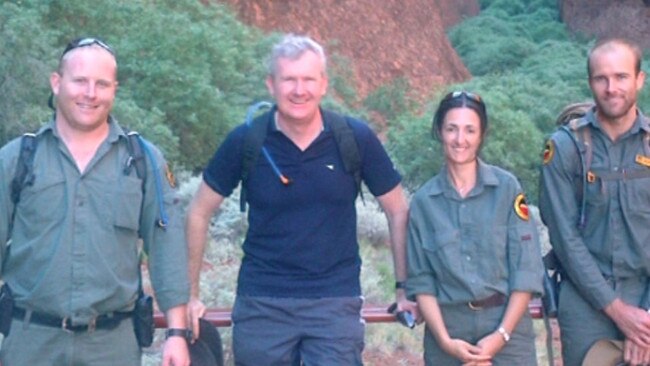 Tony Burke with his family at Uluru. Picture: Ten Eyewitness News