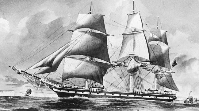 The Dunbar offered voyagers a first-class passage from England to Australia. Picture: State Library Victoria