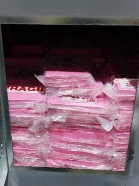 The cocaine seized by police. Picture: AFP