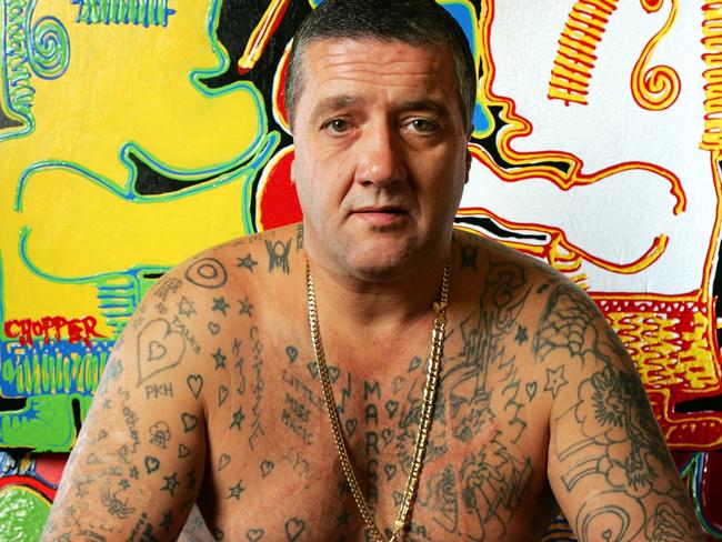 Criminal figure turned artist Mark Chopper Read. Picture: Craig Borrow/Newspix