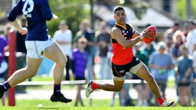 Neville Jetta in action for Fitzroy Stars. Picture: Josh Chadwick