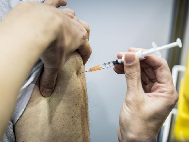 People are urged to get vaccinated. Picture: Tony McDonough / NCA NewsWire