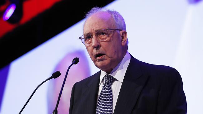 Former prime minister Paul Keating speaking at The Australian’s Strategic Forum on Monday. Picture: Nikki Short