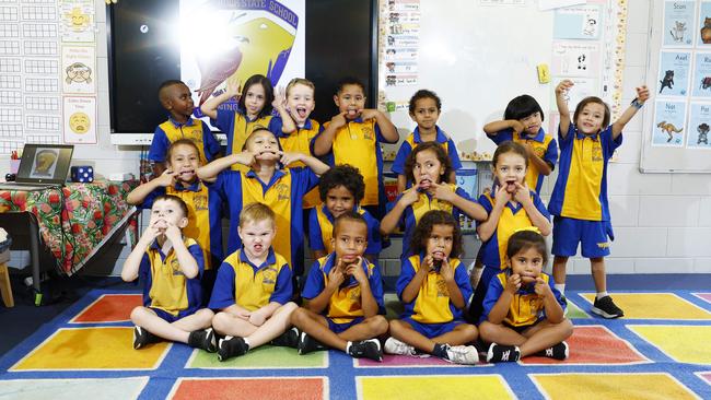 My First Year 2024: White Rock State School: prep B: back: Alexander, Amiya, Kasey, River-Jay, Demetrius, Jenny, Jacob; middle: Priya, Jon, Truce, Hitumutu, Ocean; front: Luke, Amias, Adarius, Nevaeh, Martha, Lucus. Picture: Brendan Radke